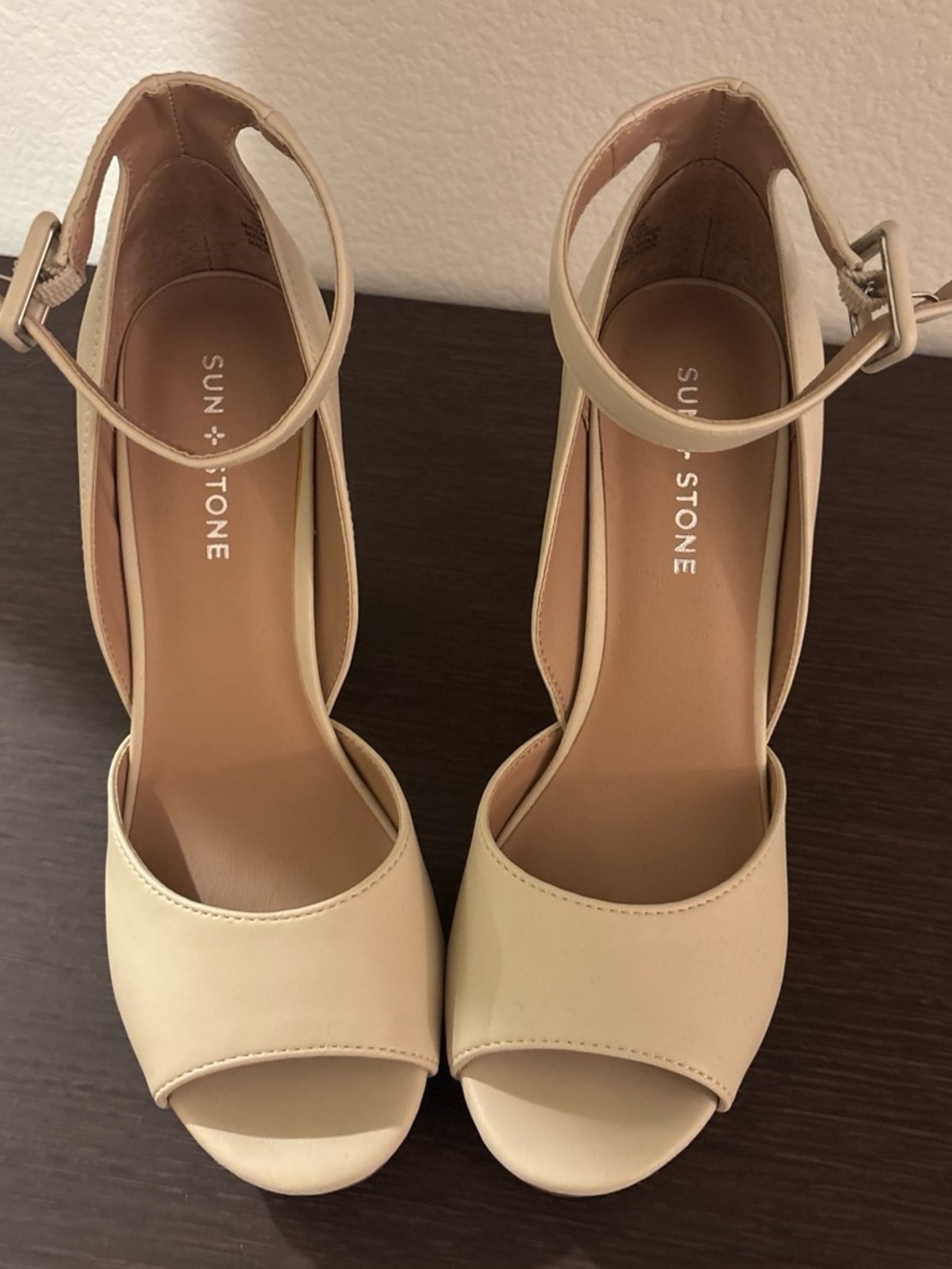 Sun + Stone Cream Heels